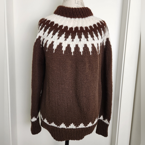 Vintage Hand Knit Fair Isle Sweater - Picture 1 of 10